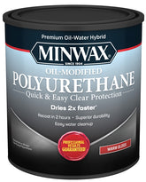 Minwax 230154444 Polyurethane, Gloss, Liquid, Clear, 0.5 pt, Can